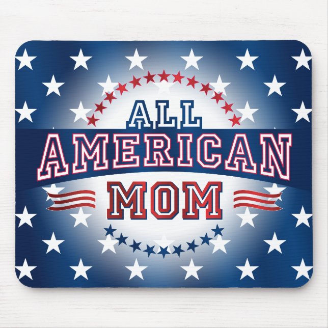 Tapis De Souris Maman cent pour cent américaine Mousepad (Devant)