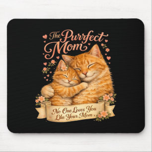 Tapis De Souris Maman Chat Mignon Conception Fête Des Mères Maman