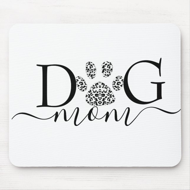Tapis De Souris Maman chien empreinte de patte  (Devant)