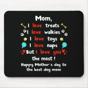 Tapis De Souris Maman chien mignonne fête des mères, bonne fête de