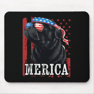 Tapis De Souris Maman Chien Papa Chien Pug Noir Drôle 14 Juillet M