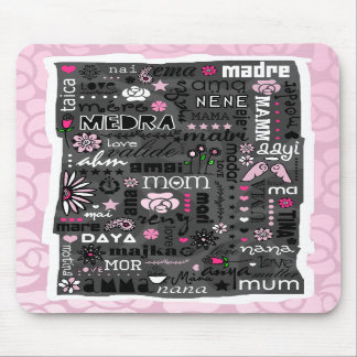 TAPIS DE SOURIS MAMAN DANS DIFFÉRENTES LANGUES MOUSEPAD