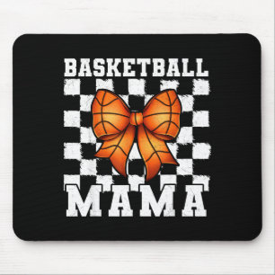 Tapis De Souris Maman de basketball Coquette Bow Jour de match Drô