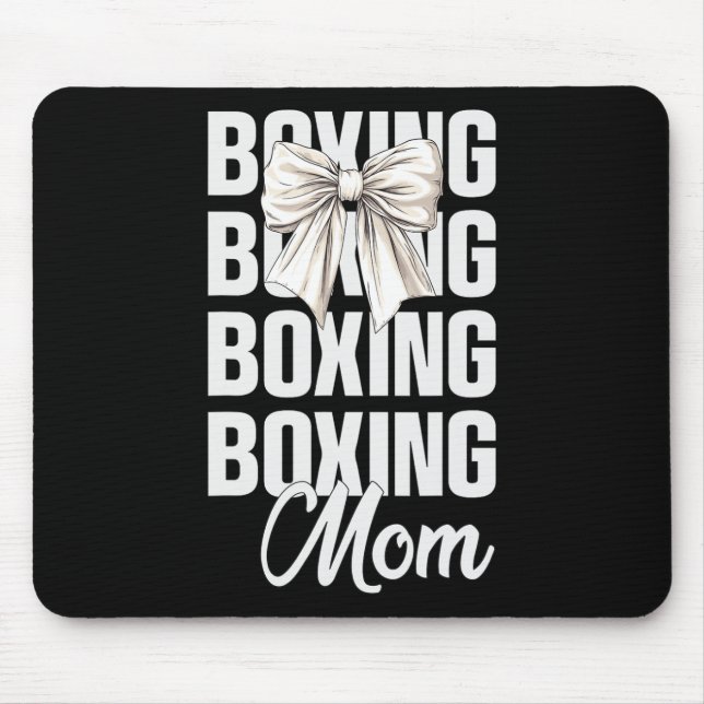 Tapis De Souris Maman de boxe Coquette Arc Amateurs de boxe mignon (Devant)
