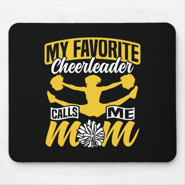 Tapis De Souris Maman de Cheerleading Ma Mère Préférée de Cheerlea (Devant)