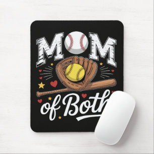 Tapis De Souris Maman de deux Baseball Softball de jour de match
