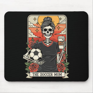 Tapis De Souris Maman de foot Halloween drôle carte de tarot squel