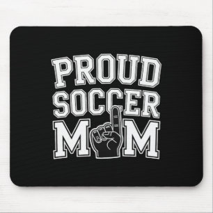 Tapis De Souris Maman de footballeur fière Support de fans joyeux