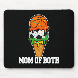 Tapis De Souris Maman de footballeur Sketll Glace qui coule Jour d