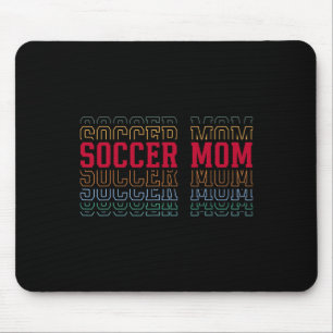 Tapis De Souris Maman de footballeur Texte superposé drôle Mère Ma