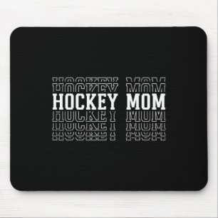 Tapis De Souris Maman de hockey drôle texte superposé Mère Maman e