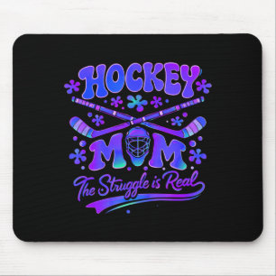Tapis De Souris Maman de hockey La lutte est réelle Masque de gard
