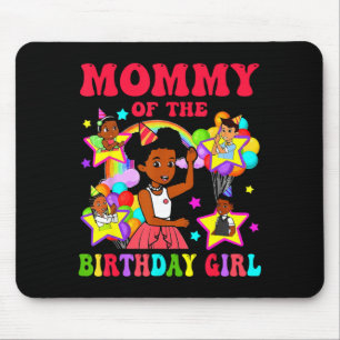 Tapis De Souris Maman de la fille de l'anniversaire famille de pou
