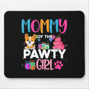 Tapis De Souris Maman De La Fille Pawty Corgi Chien Famille Annive