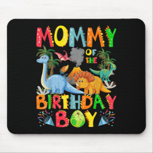 Tapis De Souris Maman De L'Anniversaire Garçon Dinosaur T-rex Anni