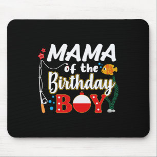 Tapis De Souris Maman De L'Anniversaire Garçon Pêche Famille Corre