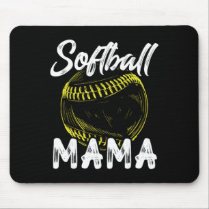 Tapis De Souris Maman de softball pour femmes Famille Équipes de j