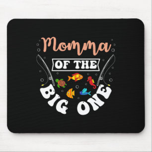 Tapis De Souris Maman du gros poisson d'anniversaire de fête de pê
