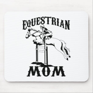 Tapis De Souris Maman équestre Cool fille femme femme chevaux Race