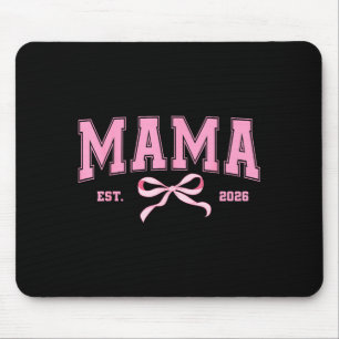 Tapis De Souris Maman est 2026 coquette noeud maman à être nouvell