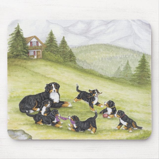 Tapis De Souris Maman et chiots (Devant)