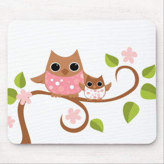 Tapis De Souris Maman et Chouettes pour bébés