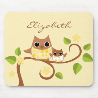 Tapis De Souris Maman et Chouettes pour bébés