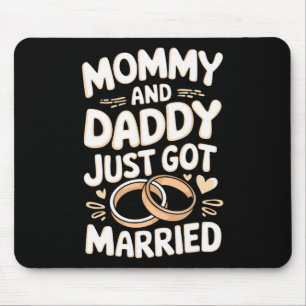 Tapis De Souris Maman et Papa viennent de se marier 