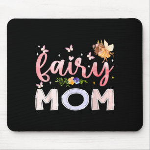 Tapis De Souris Maman Fée Floral Magique Anniversaire Fille Conte 