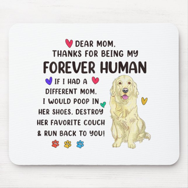 Tapis De Souris Maman Forever Creme humaine Golden Retriever Mères (Devant)