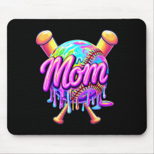 Tapis De Souris Maman gout baseball mignon tie dye baseball femmes