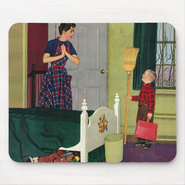 Tapis De Souris Maman, j'ai nettoyé ma pièce ! (Devant)