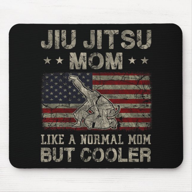 Tapis De Souris Maman Jitsu comme une maman normale mais Mère plus (Devant)