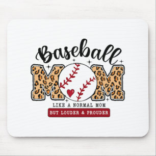 Tapis De Souris Maman Leopard Loud & Fier Baseball Mère