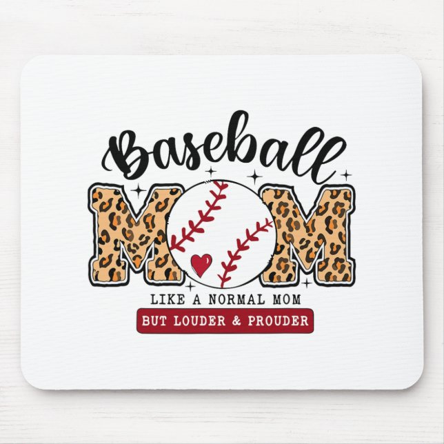 Tapis De Souris Maman Leopard Loud &amp; Fier Baseball Mère (Devant)