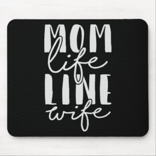 Tapis De Souris Maman Ligne de vie Femme Chemise Linéaire Mère Jou