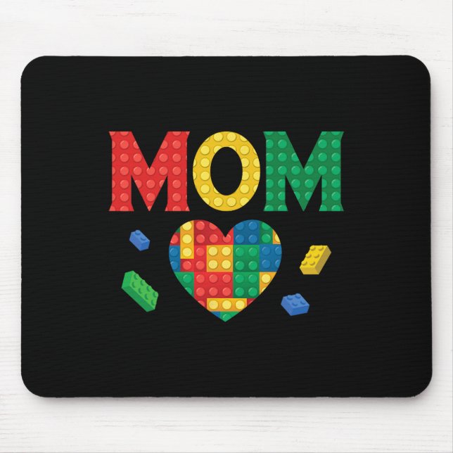 Tapis De Souris Maman Lover Master Builder Blocs de briques Blocs  (Devant)