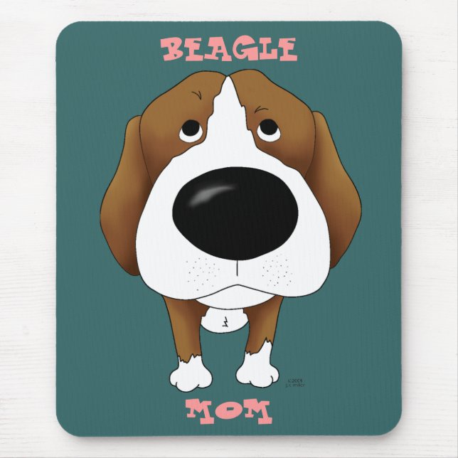 Tapis De Souris Maman Mousepad de beagle (Devant)