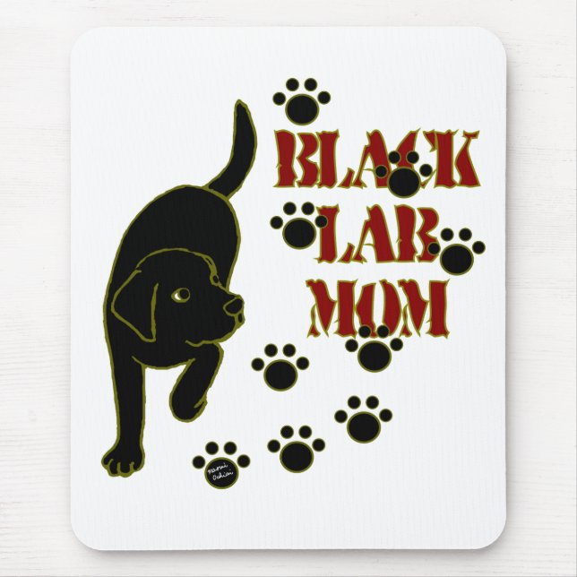 Tapis De Souris Maman noire de laboratoire (Devant)