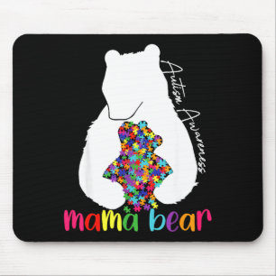Tapis De Souris Maman ours amour soutien sensibilisation autisme p