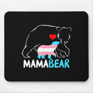Tapis De Souris Maman ours transgenre arc-en-ciel maman fière