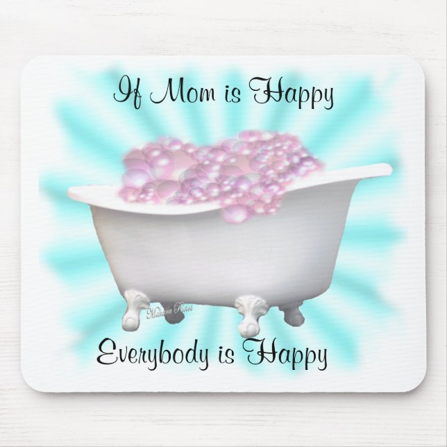 Tapis De Souris Maman-personnaliser heureuse (Devant)