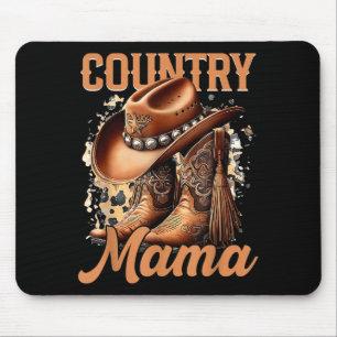 Tapis De Souris Maman rétro cow-girls western fête des mères famil