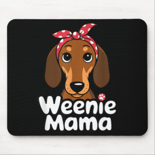 Tapis De Souris Maman saucisse Drôle amateur de dachshund Chien sa