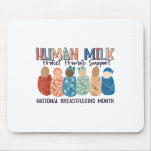 Tapis De Souris Mamans de lait maternel Mois national de l'allaite