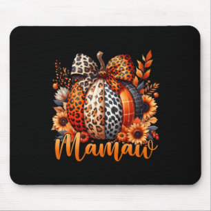 Tapis De Souris Mamaw Thanksgiving Leopard Citrouille Sunflower Co