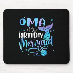 Tapis De Souris Mamie de la famille de sirène d'anniversaire corre