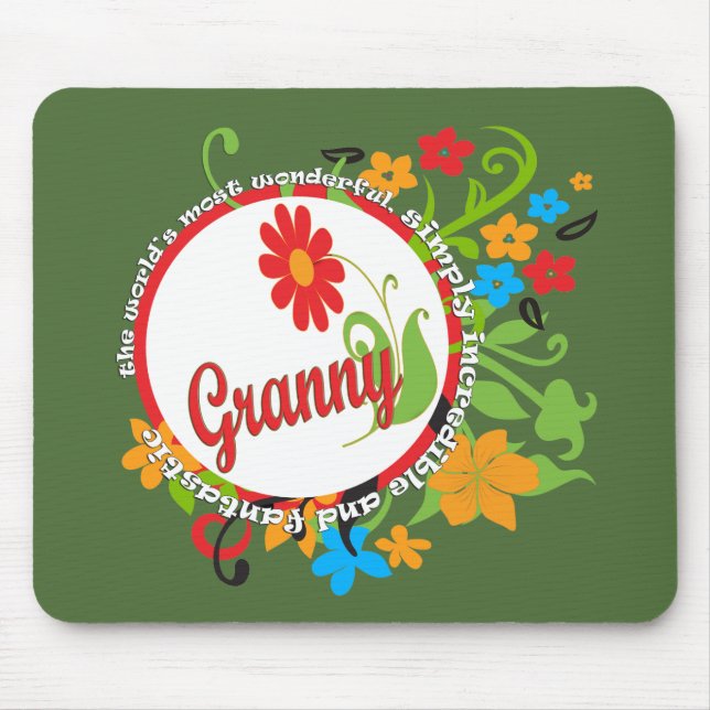Tapis De Souris Mamie fantastique simplement incroyable la plus (Devant)