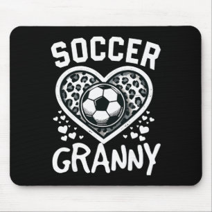 Tapis De Souris Mamie foot léopard coeur Mamie joueuse de foot