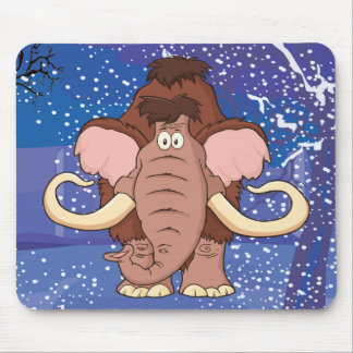 Tapis De Souris Mammouth laineux de bande dessinée